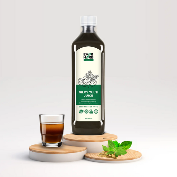 Everherb Giloy Tulsi Juice - Strengthens Body Defence System - Natural Immunity Booster