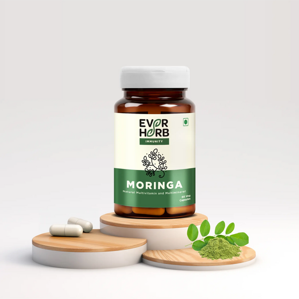 Everherb Pharmeasy Moringa (Drum Stick) Immunity Booster Capsules Natural Multivitamin
